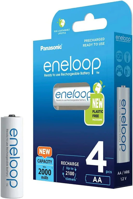 Panasonic eneloop Ready-to-Use Ni-MH Battery AA 4 Pack 2000mAh (BK-3MCCE/4BA) Panasonic