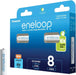 Panasonic eneloop Ready-to use Ni-MH Battery AAA 8-Pack 800 mAh 2100-charge Cycle Life (BK-4MCDE/8BE) Panasonic
