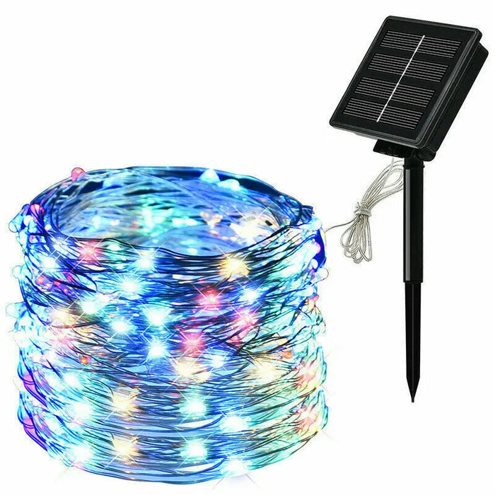 Solar String Lights Copper Wire RGB/Cool/Warm Garden Decor Fairy lights 10Meter freeshipping - JUST BATTERIES