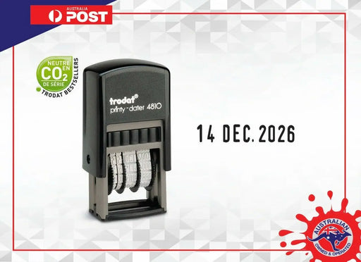 Trodat date stamp 4810 Self inking stamp Black Printy Dater 3.8mm Long date TRODAT