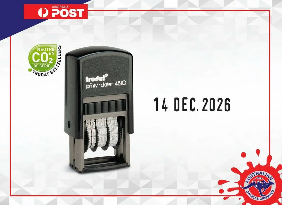 Trodat date stamp 4810 Self inking stamp Black Printy Dater 3.8mm Long date TRODAT