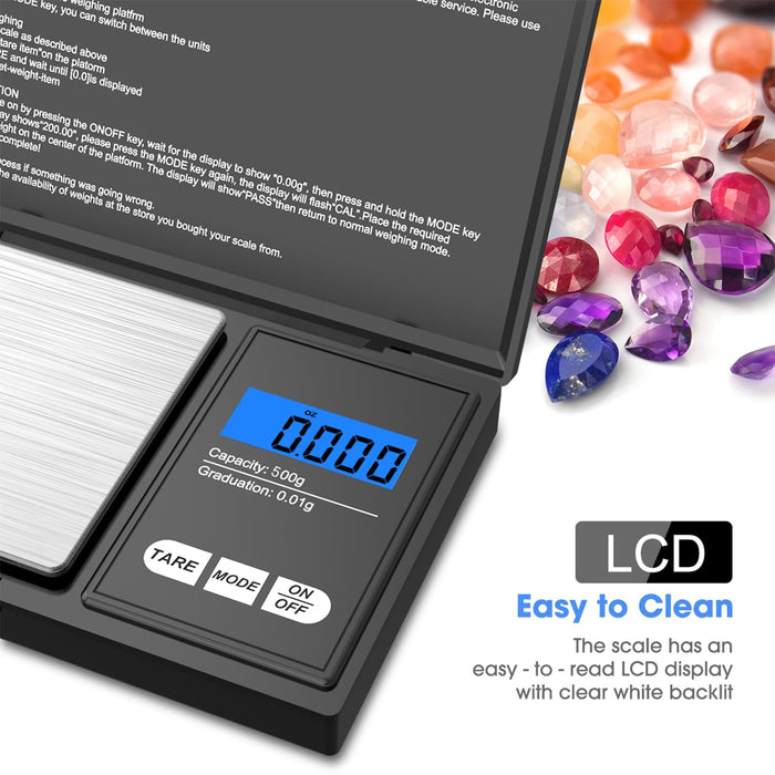 Accurate high Precision 500g 0.1 Electronic Digital Pocket Jewellery Scales