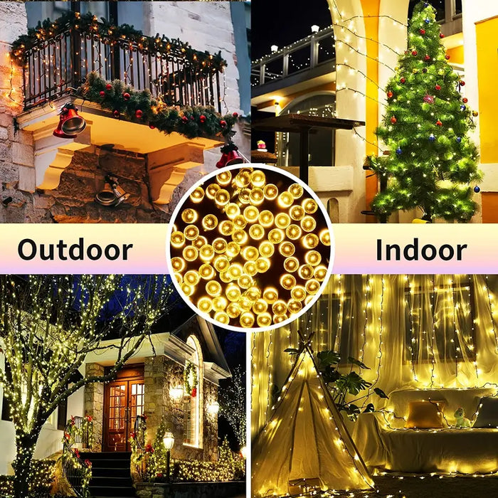 100 LED Solar Outdoor String Waterproof Fairy light Garden Lighting Solar Powered Christmas Decoration