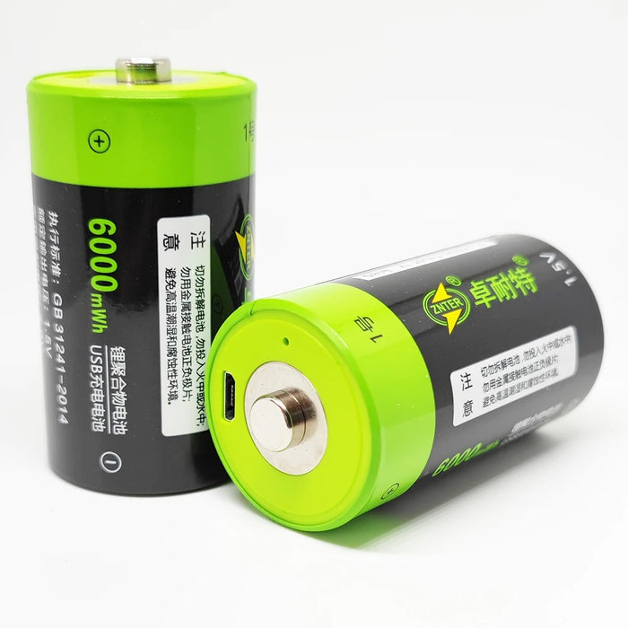 D size 6000mwh LR20 Lipo lithium polymer battery 1.5V D rechargeable battery