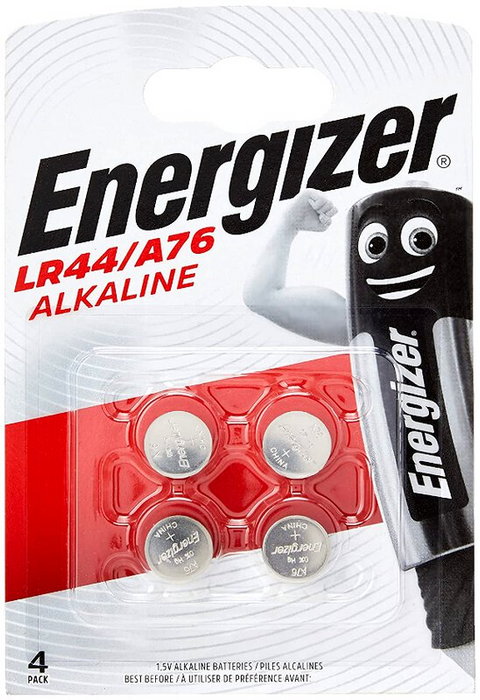 Energizer LR44 / A76 Alkaline Button Battery 4 Pack 1.5v