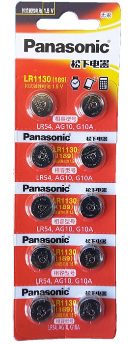 Panasonic Lr1130 Battery (ag10/390)1.5v Alkaline Batteries
